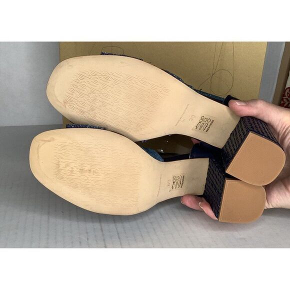 Unity in Diversity Women's Euro 39 Lawson Navy Shimmery Heels - New - Picture 6 of 6